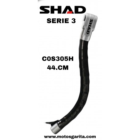 Candado de manillar Shad SERIE 3 a combinar con la fijación específica 44cm C0S305H