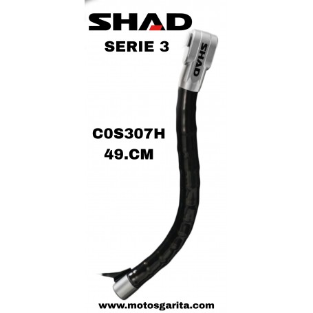 Candado de manillar Shad SERIE 3 a combinar con la fijación específica 49cm C0S307H
