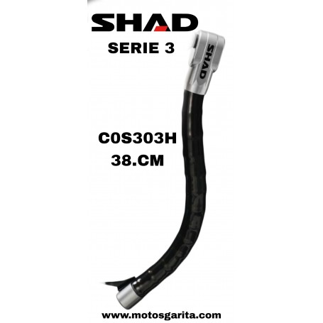 Candado de manillar Shad SERIE 3 a combinar con la fijación específica 38cm C0S303H