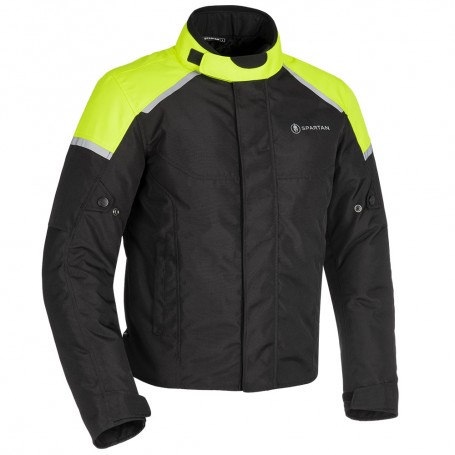 Chaqueta Oxford Spartan waterproof Corta negro amarillo fluor SM210202