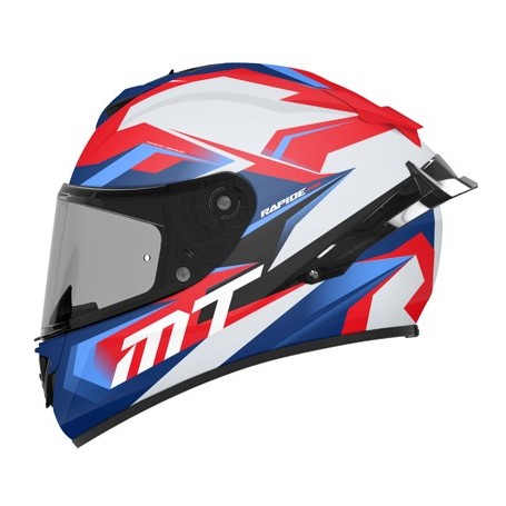 Casco MT Rapide pro fugaz I5 rojo blanco V-14