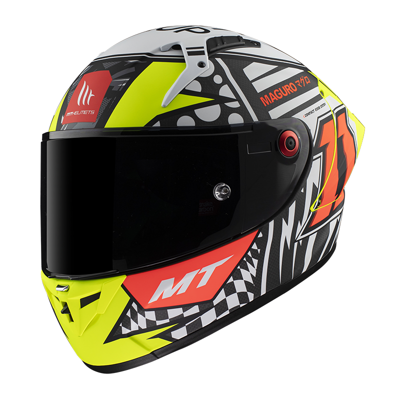 Casco Mt Helmets Rapide Pro Fugaz D3 amarillo flúor