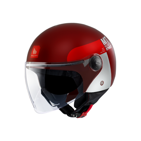 Casco MT Street Inboard c5 rojo mate V-15