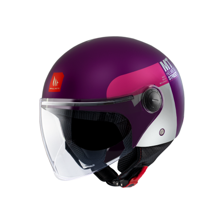 Casco MT Street Inboard c8 violeta mate V-15