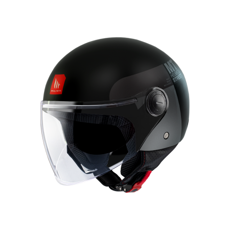 Casco MT Street Inboard d2 negro mate V-15