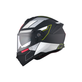 Casco para moto modular MT Flux color blanco brillo en oferta