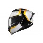 Casco Mt Modular Atom 2 Emalla B3 Blanco / Amarillo v-28
