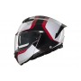 Casco Mt Modular Atom 2 Emalla B0 Blanco / Rojo v-28