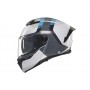 Casco Mt Modular Atom 2 Emalla C17 Blanco / Azul v-28
