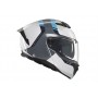 Casco Mt Modular Atom 2 Emalla C17 Blanco / Azul v-28