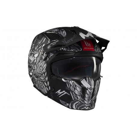 Casco MT Streetfighter S Hellish b2 Negro Gris Mate 1327B02122