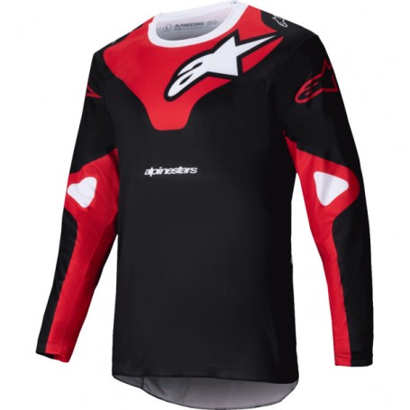 Camiseta Mx Alpinestars Racer Veil Negro / Rojo 37604251303