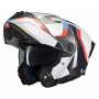 Casco Mt Modular Atom 2 Emalla C7 Blanco / Rojo / Azul v-28