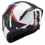 Casco Mt Modular Atom 2 Emalla C7 Blanco / Rojo / Azul v-28