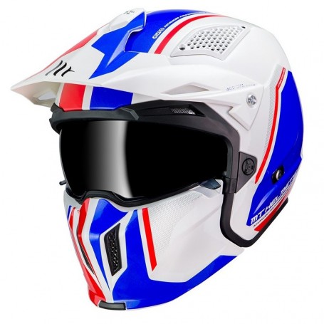 Casco MT Streetfighter Twin B7 Blanco Tricolor 1272613170