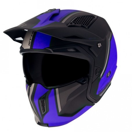 Casco MT Streetfighter Twin C7 Negro Azul Mate 1272613273
