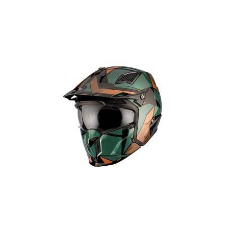 Casco MT Streetfighter P1R B9 Verde Marron Brillo 1327996091