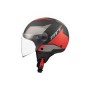 Casco MT Street Poke B5 Negro / Rojo Mate V-15