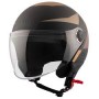 Casco MT Street Poke c9 Negro / Oro Mate V-15