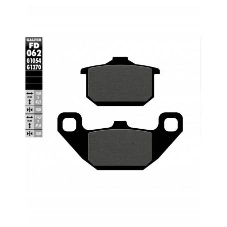 Pastilla de freno Galfer para moto semi metálica. FD062G1054