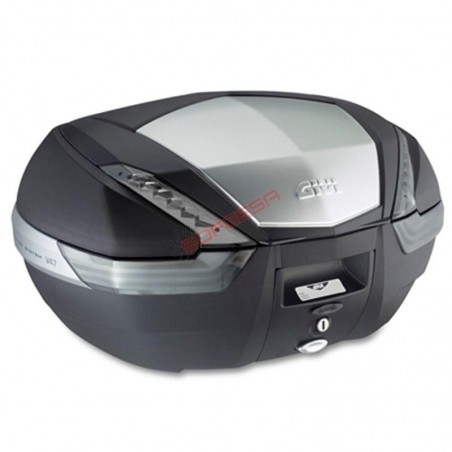 BAUL GIVI 47L. NEGRO CATADRIOPTICO TRANSP TAPA ALUM.  MONOKEY