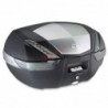 Baul Givi negro 47L., catadrioptico transp  tapa alum. Monokey V47NT