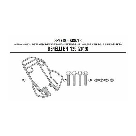 FIJACION GIVI BENELLI BN 125 19/20 MONOLOCK SR8708