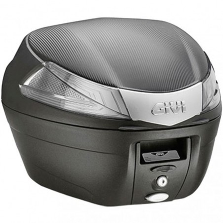 Baul Givi B34 negro 34L, catadioptrico ahumado Monolock B34NTMAL