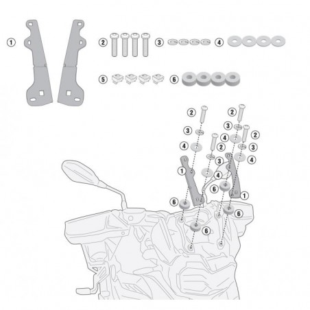 Kit soporte Givi parabrisas D5129KIT