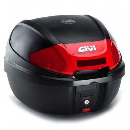 BAUL GIVI 30L NEGRO CATADRIOPTICO ROJO MONOLOCK