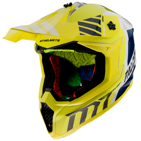 Casco MT Falcon Warrior A3 amarillo perlado brillante