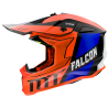 Casco MT Falcon Warrior C4 naranja fluor brillante