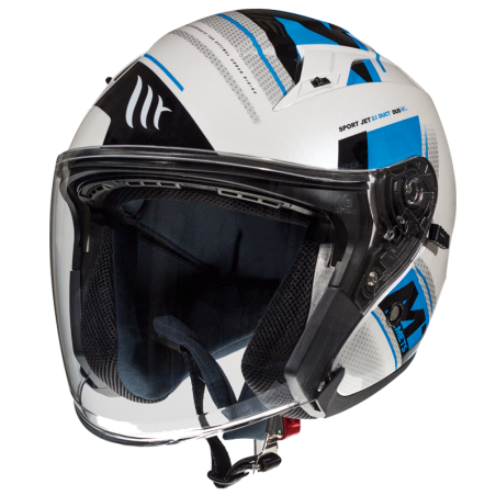 Casco MT Avenue SV Sideway C7 azul perlado brillante