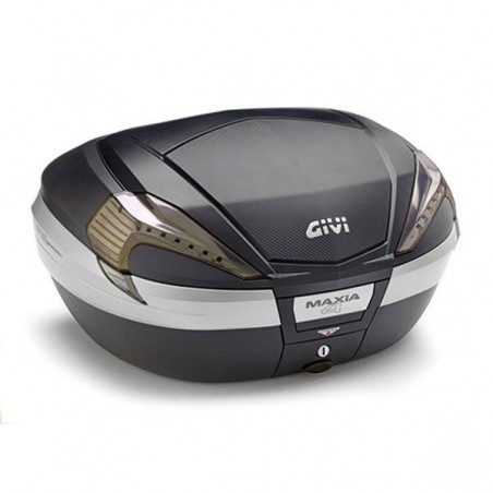 Baul Givi V56 Maxia 4 negro 56L, c/tapa negro catadrioptico humo Monokey V56NNT