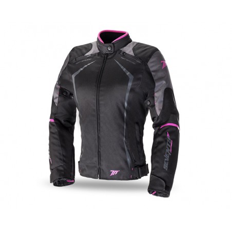 CHAQUETA SEVENTY SD-JR49 RACING CORTA MUJER NEGRO / ROSA