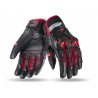 Guantes Seventy SD-N32 Naked piel negro y rojo