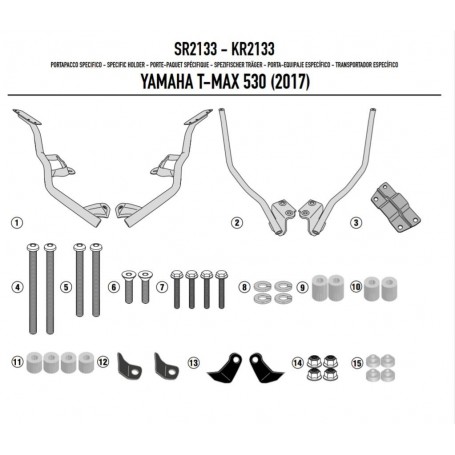 Fijacion Givi Yamaha TMAX 530 Monokey/Monolock SR2133