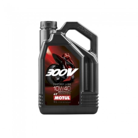 Aceite Motul 300V FL road racing 10W40 4L. 104121