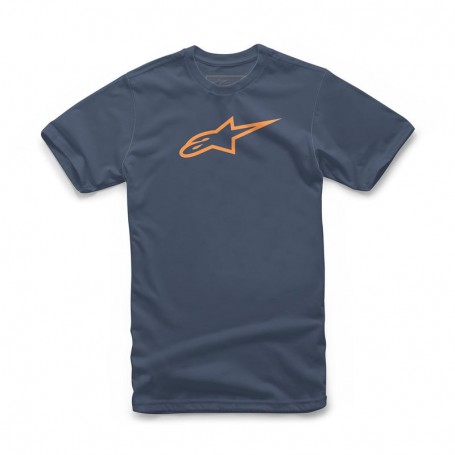 CAMISETA ALPINESTARS AGELESS CLASSIC AZUL / NARANJA