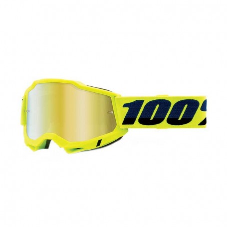 GAFAS 100% ACCURI 2 AM FLUOR/AZ LENTE ORO ESPEJO