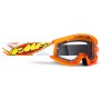 GAFAS FMF 100% POWERCORE GOGGLE ASSAULT GREY CLEAR LENS NARANJA