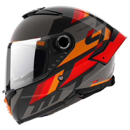 Casco mt helmets thunder 4 sv ergo b15 negro mate / naranja V-28