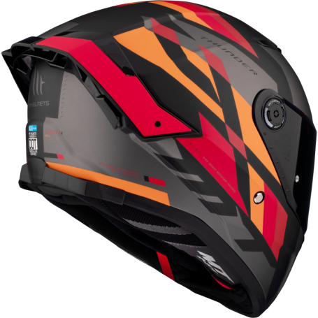 Casco mt helmets thunder 4 sv ergo b15 negro mate / naranja