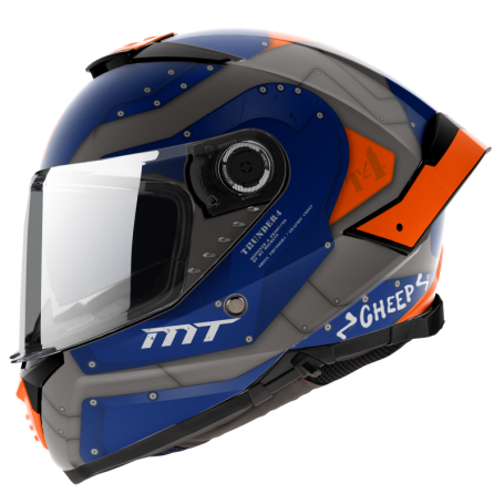 Casco mt helmets thunder 4 sv cheep A7 azul mate